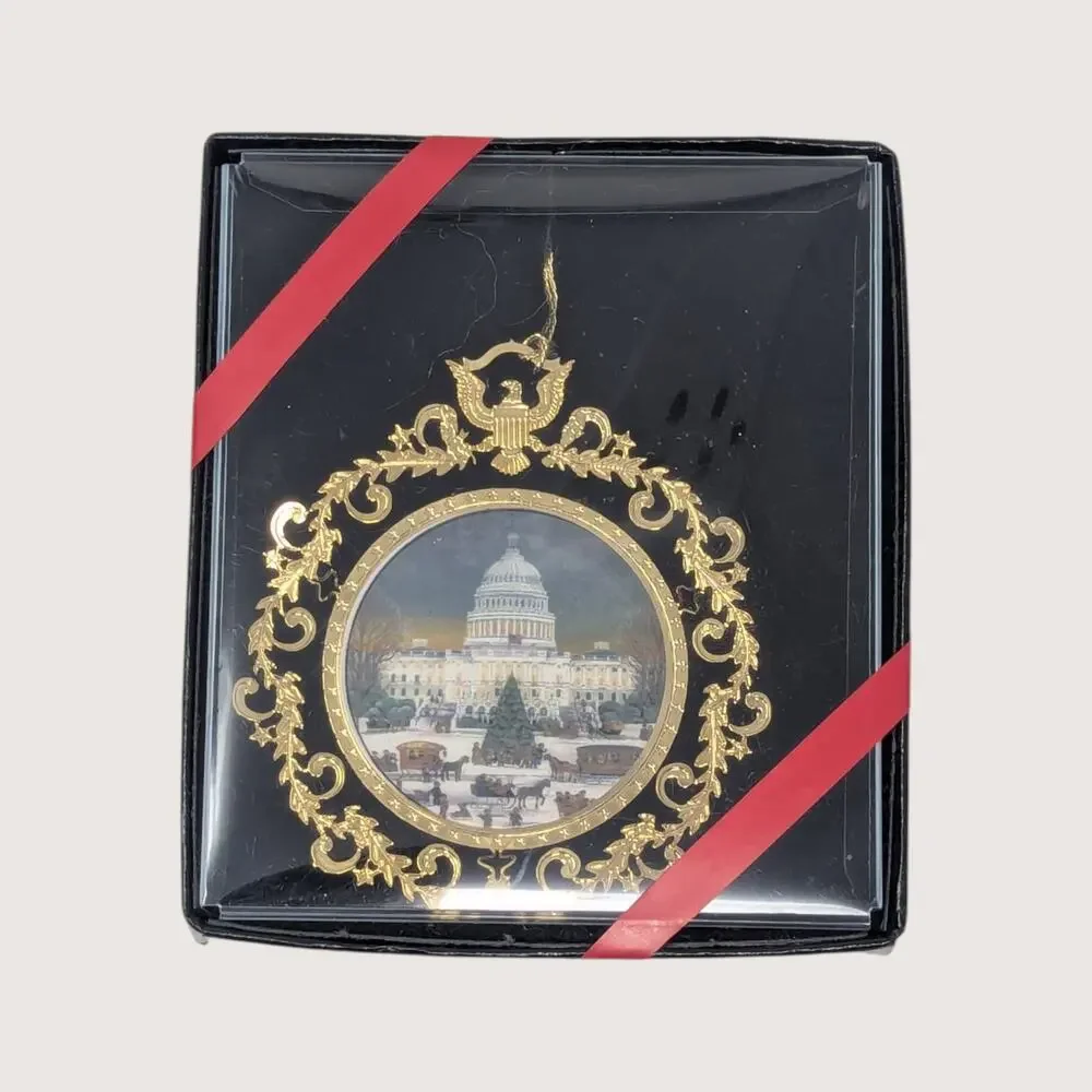 2001 United States Capitol Historical Society Christmas Ornament In Box